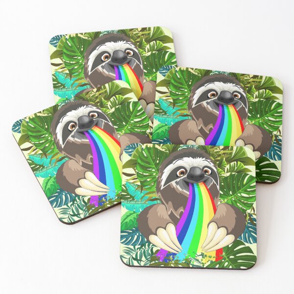 Item preview, Sloth Spitting Rainbow Colors designed and sold by BluedarkArt.