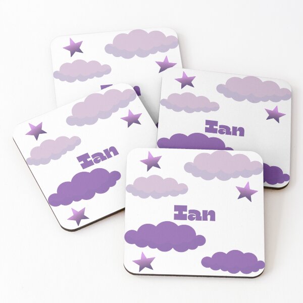 Item preview, Ian Starry Sky Lavender Purple Clouds Name Design designed and sold by debmund.