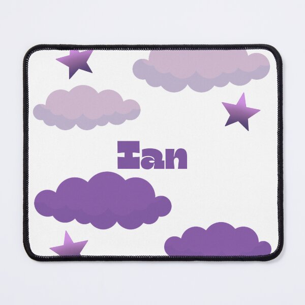 Item preview, Ian Starry Sky Lavender Purple Clouds Name Design designed and sold by debmund.