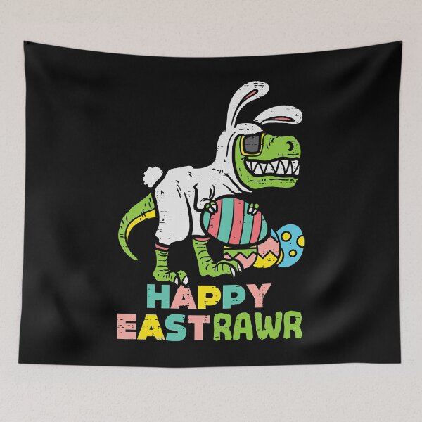 Item preview, Kids Happy Eastrawr Trex Easter Bunny Egg Funny Dinosaur Kids designed and sold by HugheDemeyer.