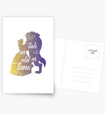 Beauty and The Beast- Tale as old as time Postcards