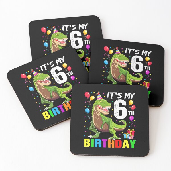 Item preview, Kids Its My 6th Birthday Happy 6 Year Old Birthday T Rex designed and sold by HugheDemeyer.