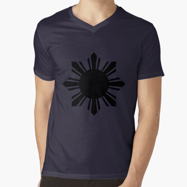 Black Flag Philippines Sun V-Neck T-Shirt
