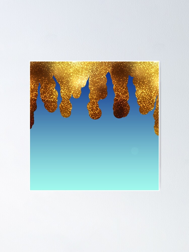 Gold Blue Glitter Ombre Luxury Design Greeting Card for Sale by  NdesignTrend