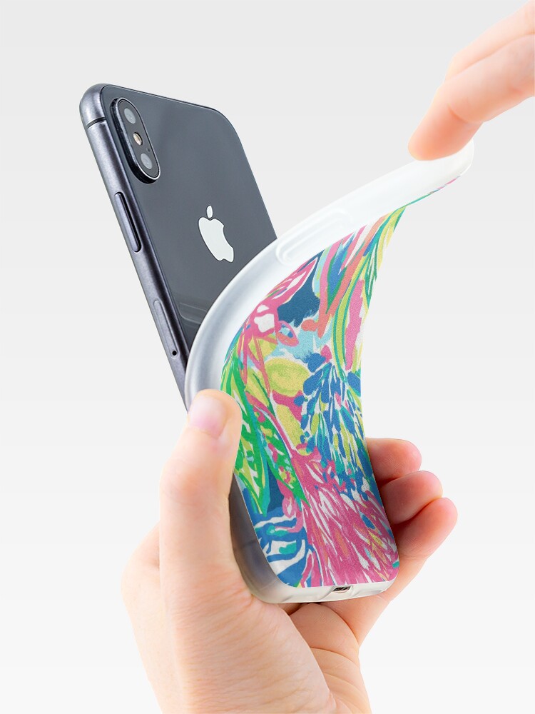 Alternate view of Vibrant Floral Multicolor Print iPhone Case