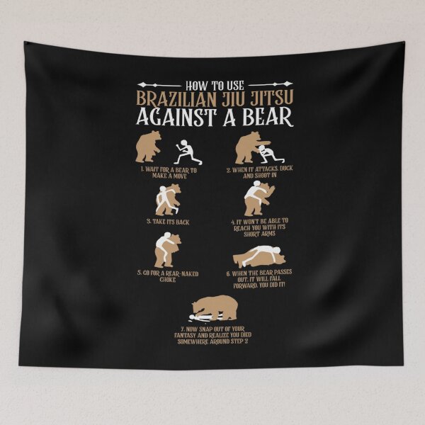 Item preview, Brazilian JiuJitsu Against a Bear Shirt Funny MMA  designed and sold by Rosa1202Shop.