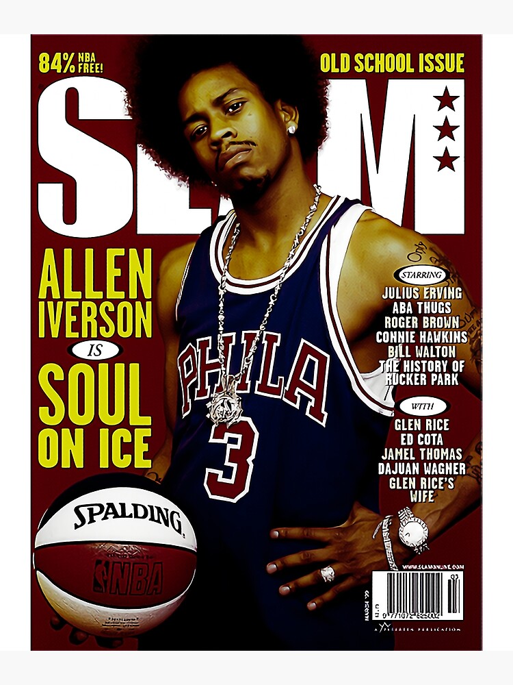 NBA Sports Poster Art Allen Iverson Canvas Print Basketball Art