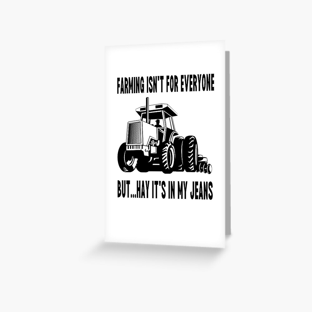 "Tractor Puns Funny Tractor Puns Farm Jokes Tractor Jokes Tractor Funny Quotes" Greeting