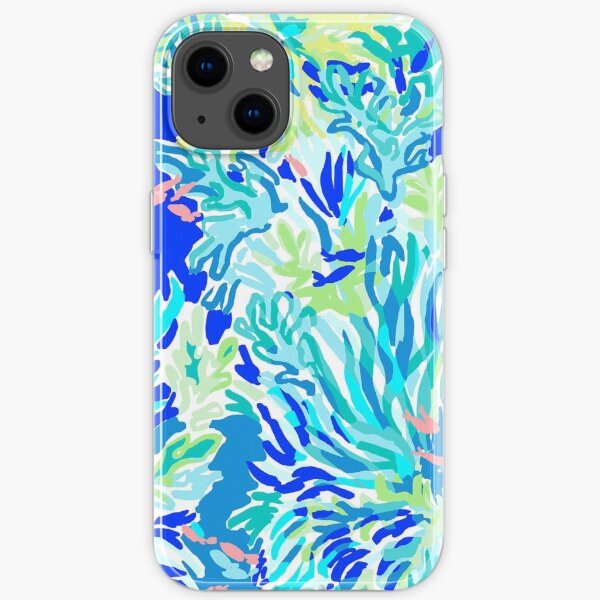 Coral Colorful Print Pattern iPhone Soft Case