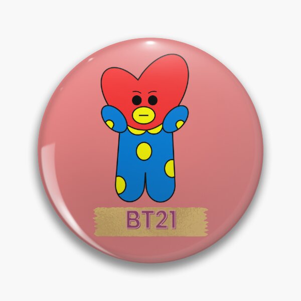 BTS BT21 Bangtan Boys ARMY Bomb Metal Badge Pin Button Brooch Chest Otaku Gifts 