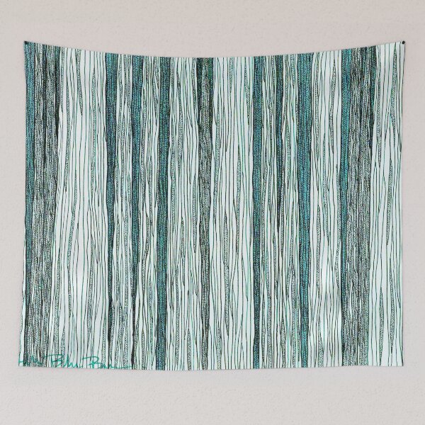 Item preview, Underwater Forest, Abstract Tree Forest pattern on Aqua Blue designed and sold by HBBArtShop.