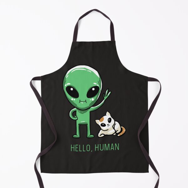 Item preview, Hello Human Green Alien Cat Cute ET Galaxy Space Lover Gift Pullover Hoodie designed and sold by waltzfeli.