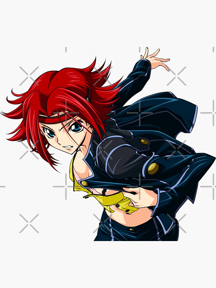 Kallen Stadtfeld Code Geass Sticker For Sale By Kyasutonaito Redbubble 6539