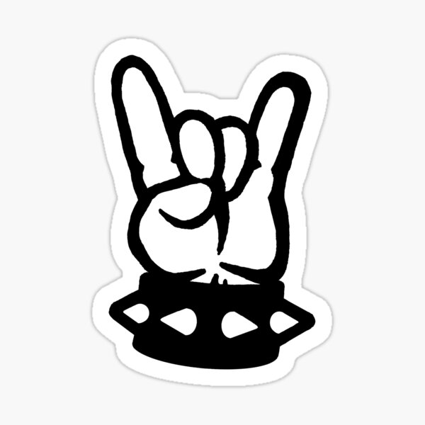 Trop de métal! Signe de la main Sticker