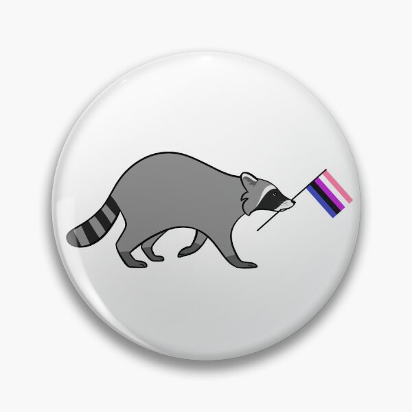 Item preview, Genderfluid Pride Raccoon designed and sold by Oreo-Lynx.