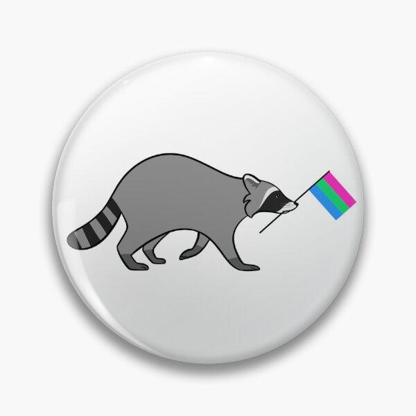 Item preview, Polysexual Pride Raccoon designed and sold by Oreo-Lynx.