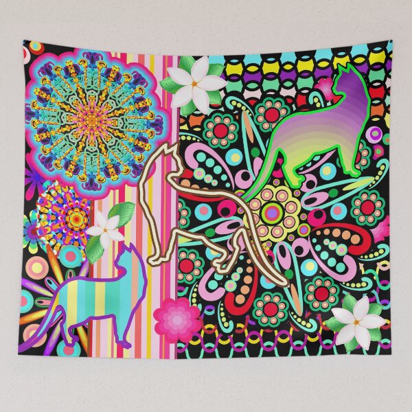 Item preview, Mandalas, Cats & Flowers Fantasy Pattern  designed and sold by BluedarkArt.