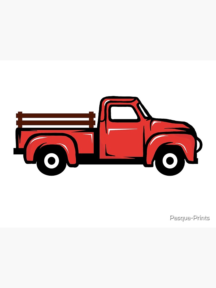 Red Truck red-truck-art-print-for-sale-by-pasqua-prints-redbubble