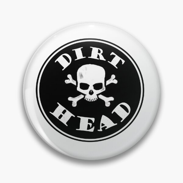 Item preview, Dirt Head - Black Text with Skull and Crossbones designed and sold by MountMercantile.