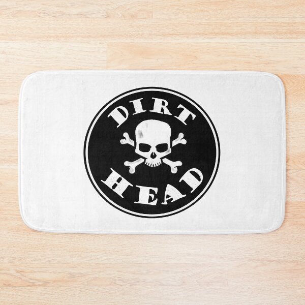 Item preview, Dirt Head - Black Text with Skull and Crossbones designed and sold by MountMercantile.