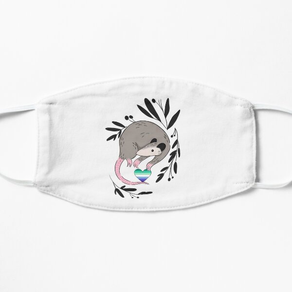 Gay Pride Possum Flat Mask
