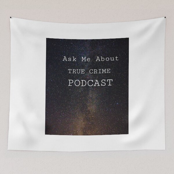 Artikelvorschau, Fragen Sie mich nach True Crime-Podcasts entworfen und verkauft von Verbiage24.