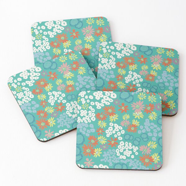 Item preview, Aqua summer floral  designed and sold by SisterlyLove.