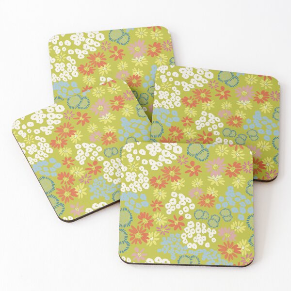Item preview, Chartreuse summer floral  designed and sold by SisterlyLove.