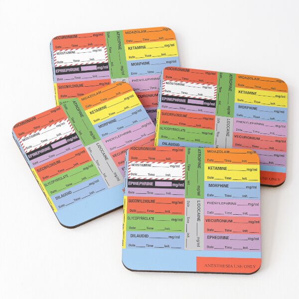 Item preview, Anesthesia Label MashUp designed and sold by AnesthesiaGoods.
