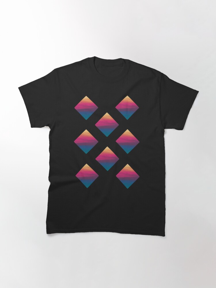 Thumbnail 3 of 7, Classic T-Shirt, Diamond Pattern Sunset Colors designed and sold by BlazeraptorGirl.