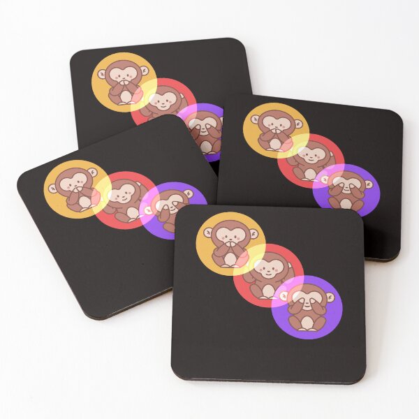 Item preview, See Speak Hear No Evil Japan Wise Monkeys Japanese Emoticon designed and sold by TomGiantDesigns.