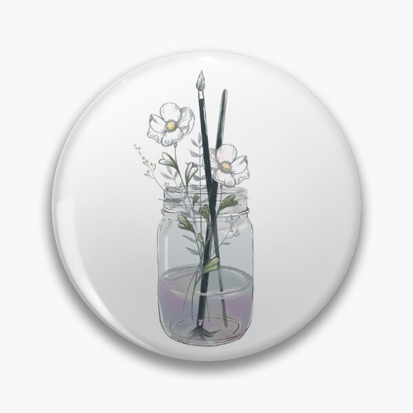 Item preview, Artist brush painting rainbow water mason jar flowers  designed and sold by lilbitwhimsy.