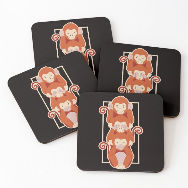 Item preview, See Speak Hear No Evil Japan Japanese Wise Monkeys Emoticon designed and sold by TomGiantDesigns.