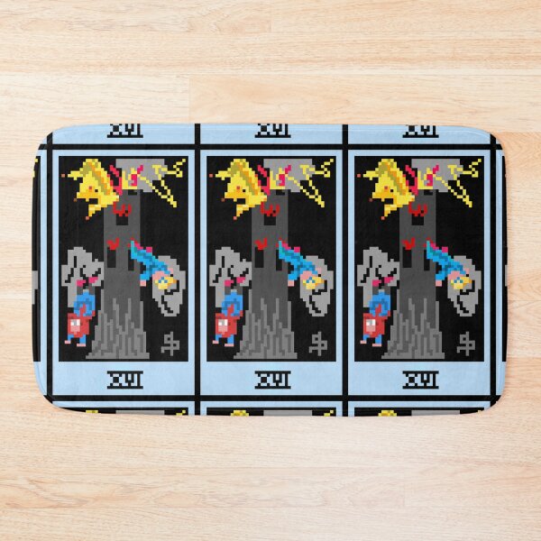 Item preview, Wait, is this pixel art tarot? Pink - Major Arcana 'The Tower' (Design for T-shirt, stickers and other accessories) designed and sold by Pixel Waite.