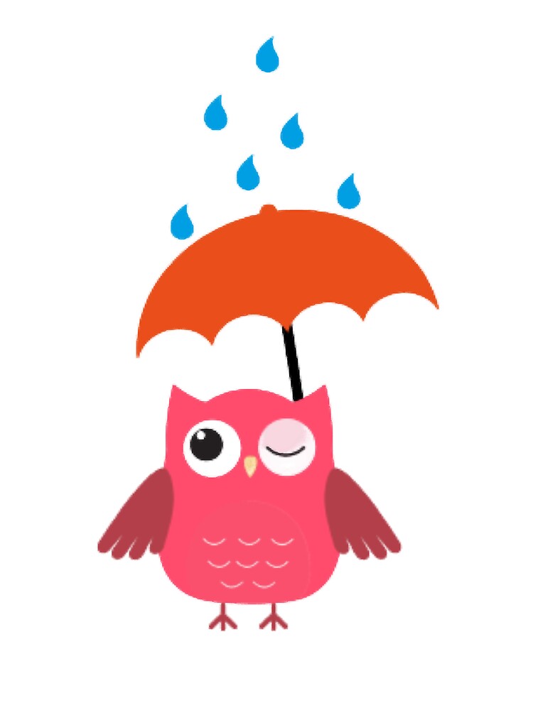 Wet Owl Wet Owl With Umbrella Funny Bird Wet Owl Wet Owl With Umbrella Funny Bird