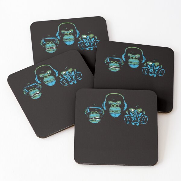 Item preview, See Hear Speak No Evil Japan Japanese Wise Monkeys Gorilla designed and sold by TomGiantDesigns.