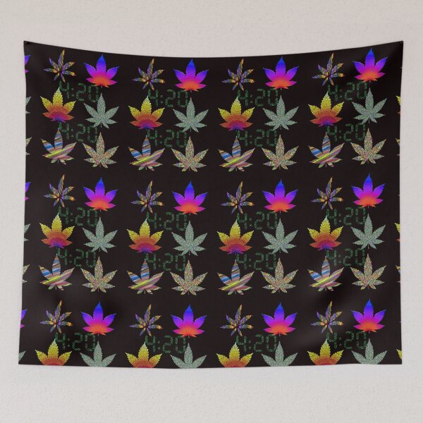 Aperçu de l'œuvre MOTIF DE COULEUR DE FEUILLE DE MARIJUANA. créée et vendue par BestDesignbySof.