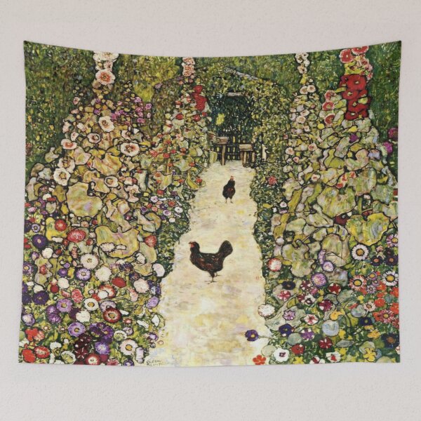 Item preview, Gustav Klimt Garden Path with Hens designed and sold by Olivia-One.