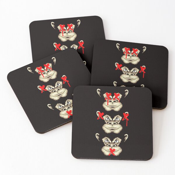 Item preview, See Hear Speak No Evil Japan Wise Monkeys Japanese Emoticon designed and sold by TomGiantDesigns.