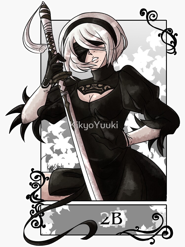 Nier Automata 2B Nier Automata Sword Anime Matte Finish Poster