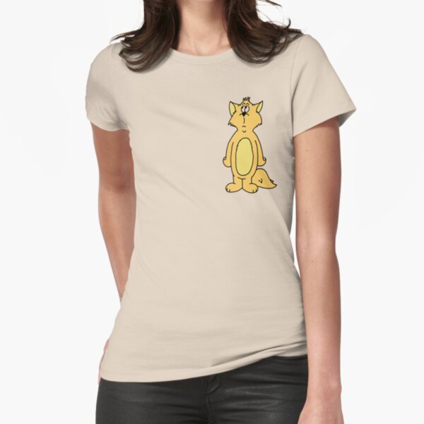 Worried Cat Fitted T-Shirt