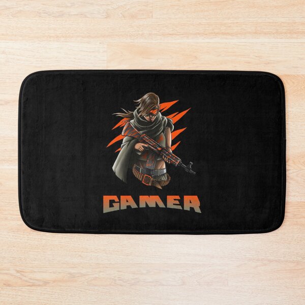 Item preview, Gamer with Shooter holding Camo AK47 looking Rifle designed and sold by PRIVARSHU.