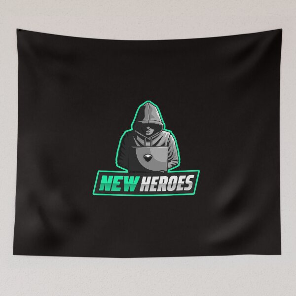Item preview, NEW HEROES mysterious hacker 2 black background designed and sold by LargeShop.