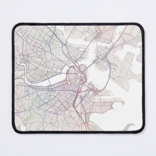 Item preview, Boston Massachusetts Map, Boston City, USA City designed and sold by TheRedFinch.