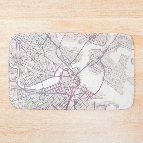 Item preview, Boston Massachusetts Map, Boston City, USA City designed and sold by TheRedFinch.
