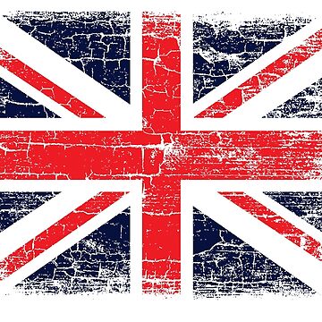 Artwork thumbnail, Vintage UK British Flag design by EthosWear