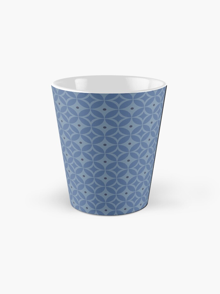 Alternate view of Pretty Blue Javanese Batik Pattern Variation Coffee Mug