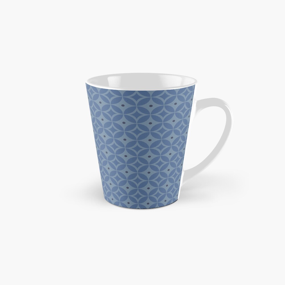 Pretty Blue Javanese Batik Pattern Variation Coffee Mug