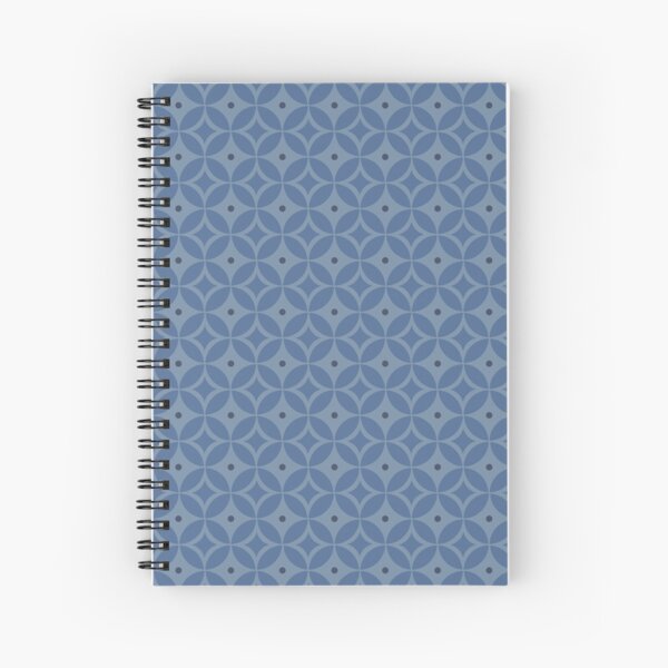 Pretty Blue Javanese Batik Pattern Variation Spiral Notebook
