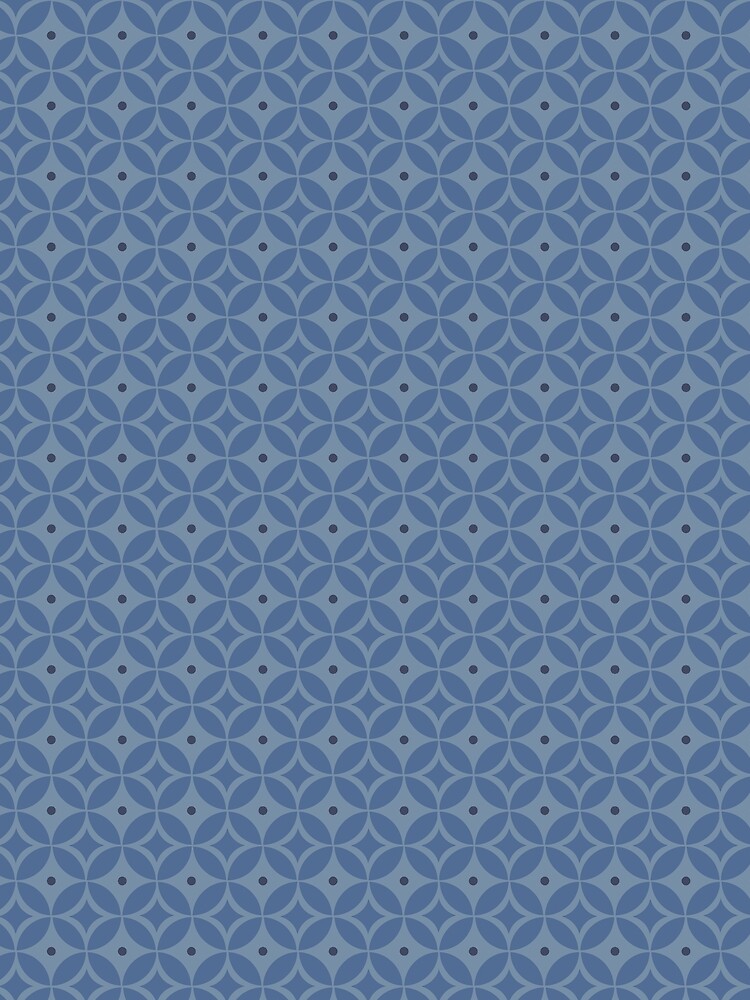 Pretty Blue Javanese Batik Pattern Variation by ddpvk